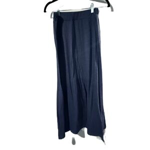 Emery Rose Elegant Navy Blue Maxi Skirt